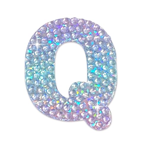 Sparkly Rhinestone Alphabet Letter Sticker Q