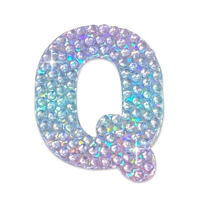 Sparkly Rhinestone Alphabet Letter Sticker Q