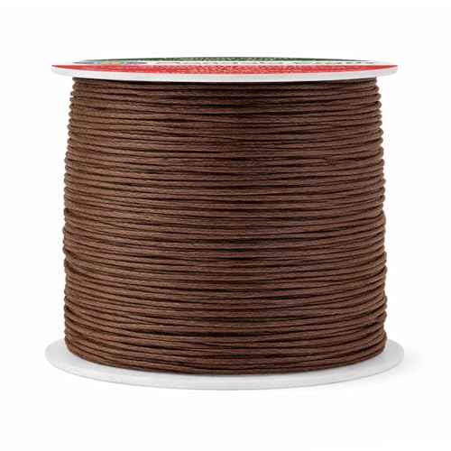 1mm Dark Brown Waxed Cord