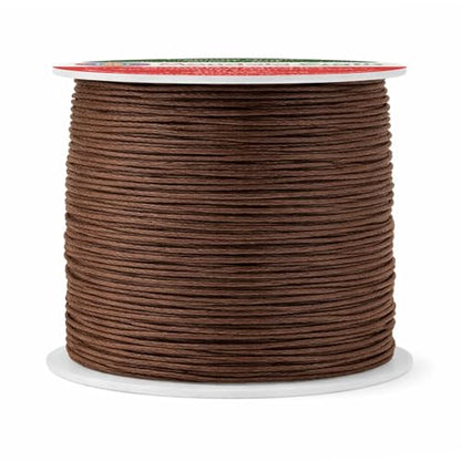 1mm Dark Brown Waxed Cord