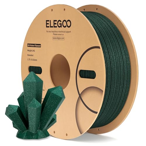 PLA 3D Printer Filament 1.75mm Sparkle Green 1KG (35.274 Ounce)