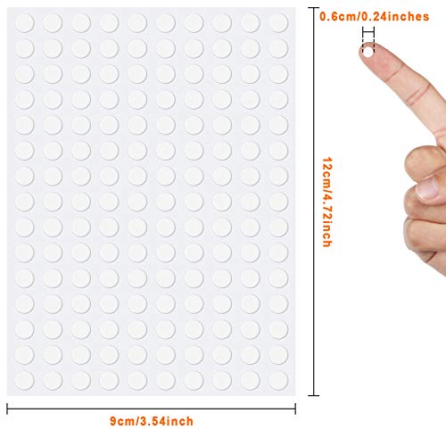 3000 Pcs Double Sided Adhesive Dots Clear Glue Point Tape Stickers Balloon Glue Round Mini No Traces Adhesive Sticker Dot Sticker for Classroom Decor Craft DIY Office (3000 Count)
