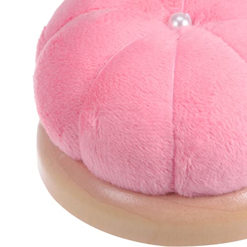 Wooden Base Needle Pincushions Japanese Style Pin Cushions Round Pin Cushion Needle Holder for Sewing Quilting Needlework DIY Crafts