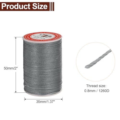 Leather Sewing Waxed Thread 0.8mm 60Yards