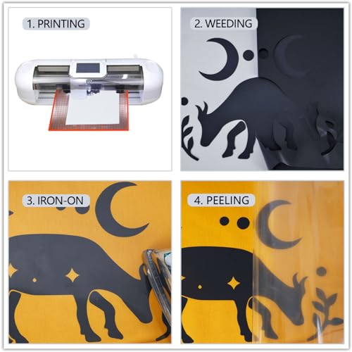 Reflective Black HTV Rolls Heat Transfer Vinyl (8 Foot)