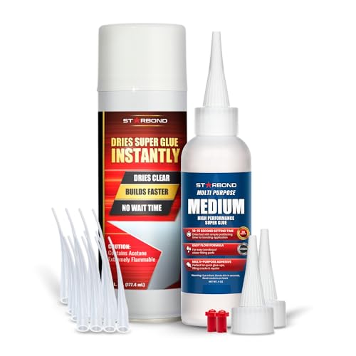 Medium CA Glue with Activator Bundle (10 Ounce)