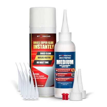 Medium CA Glue with Activator Bundle (10 Ounce)