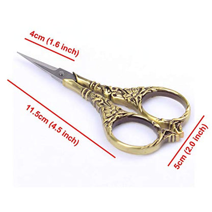 Vintage European Style Scissors Stainless Steel for Cross Stitch