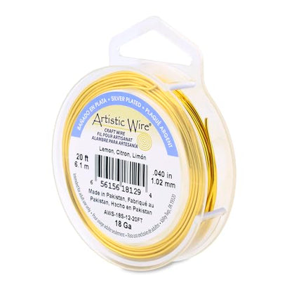 18 Gauge Silver Plated Tarnish Resistant Colored Copper Craft Wire