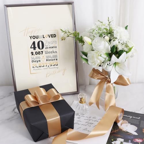 100 Yard Gold Satin Ribbon 1
