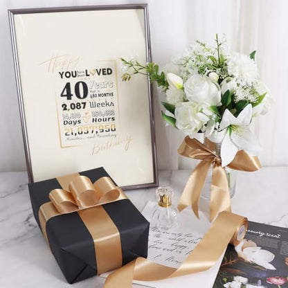 100 Yard Gold Satin Ribbon 1