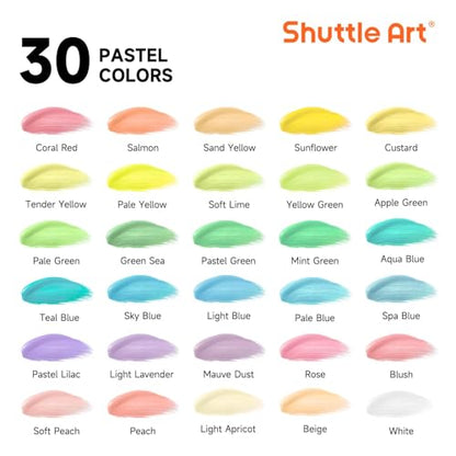 40 Pack Pastel Acrylic Paint Set (60 Fl Oz)
