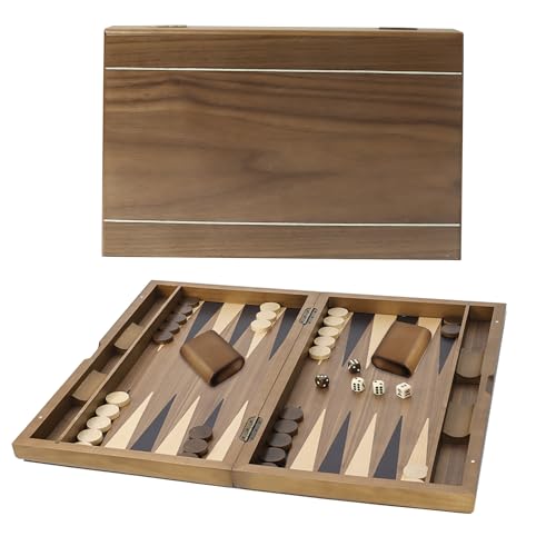 GSE Premium Wooden Inlay Backgammon Board Set