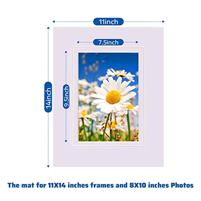 10 Pack Acid Free White Picture Frame Mats