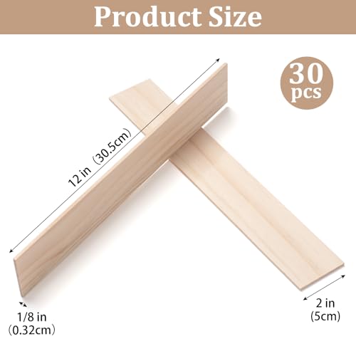 Wooden Dowels for Crafts (30 Count)