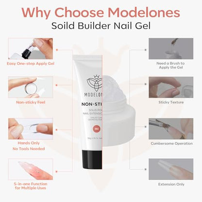 50g Pink Nude Solid Builder Gel Poly Nail Gel Extension