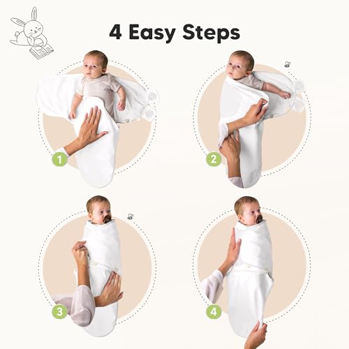 3pk Organic Swaddles for Newborns Girls