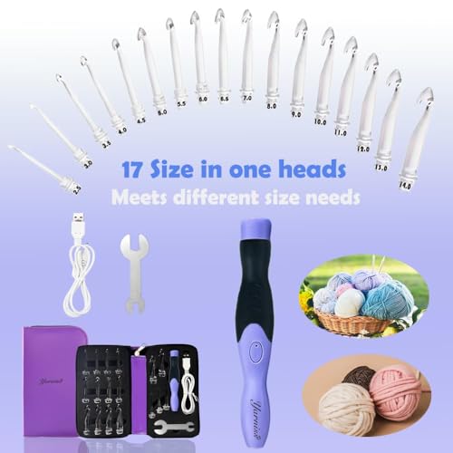 17 Size Lighted Crochet Hooks 2.5mm~14mm (17 Count)