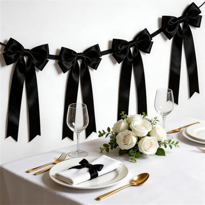 Black Satin Ribbon 3 Inch x 10 Yards Double Faced