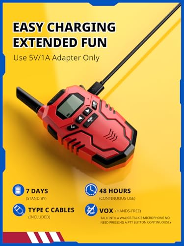 Walkie Talkies for Kids Rechargeable Long Range 2 Way Radios (2 Count)