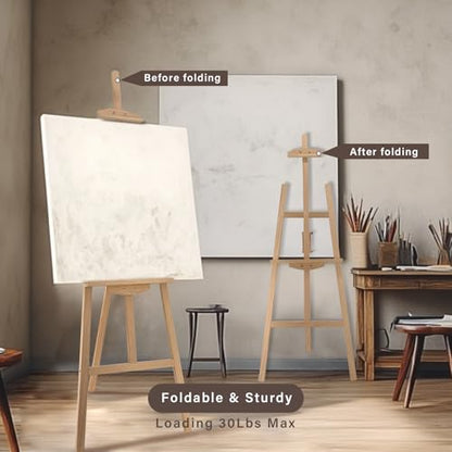 Adjustable Pine Wooden Painting Easel