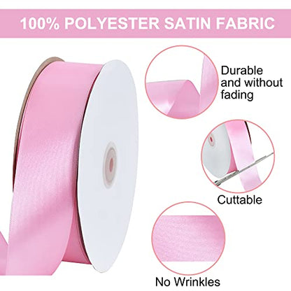 100 Yard Pink Satin Ribbon 1 (300 Foot)