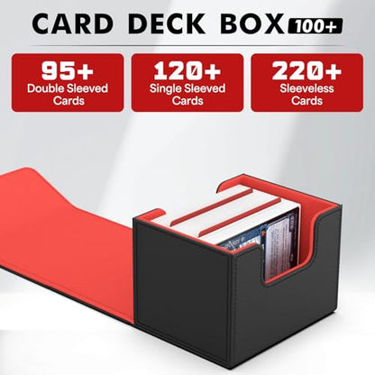 MTG Deck Box Holds 120+ Single Sleeved Cards Commander Deck Box
