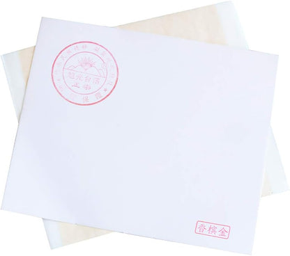 Imitation Gold Foil Sheets - KINNO Champagne Gold Leaf Paper 100 Sheets 5.1 by 5.3 Inches for Paintings, Handcrafts, Picture Frames, Sculpture, Furniture, Arts Decoration, Gilding, Nails, and Wall