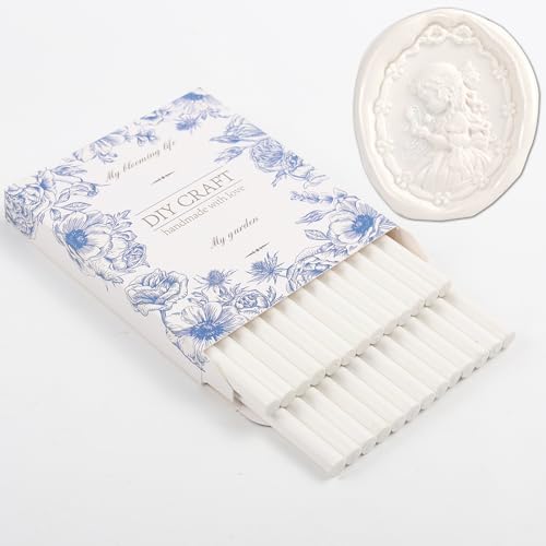 While Wax Seal Sticks 26pcs Wax Seal Sticks Glue Gun Sealing Sticks for Wedding Invitations Letters Cards Christmas Package Decoration