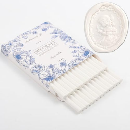 While Wax Seal Sticks 26pcs Wax Seal Sticks Glue Gun Sealing Sticks for Wedding Invitations Letters Cards Christmas Package Decoration