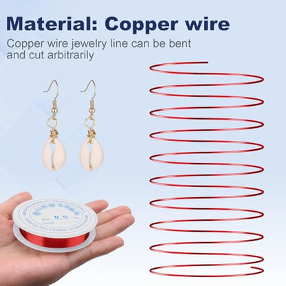 0.5 mm Dia. 6 Rolls Copper Jewelry Wire (126 Foot)