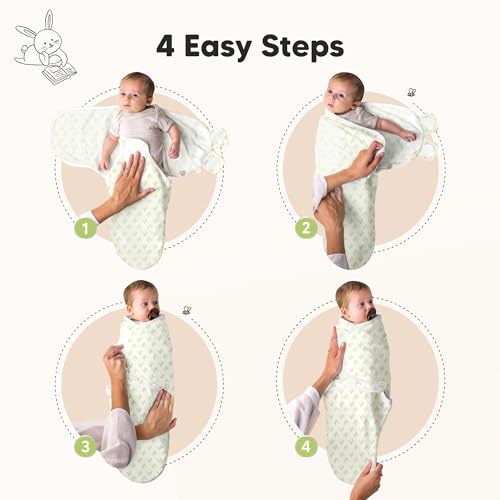 3pk Organic Swaddles for Newborns Girls