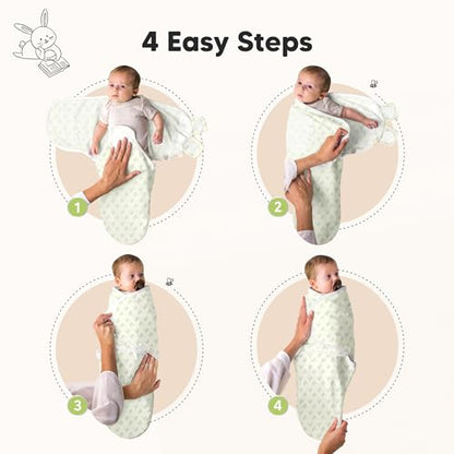 3pk Organic Swaddles for Newborns Girls