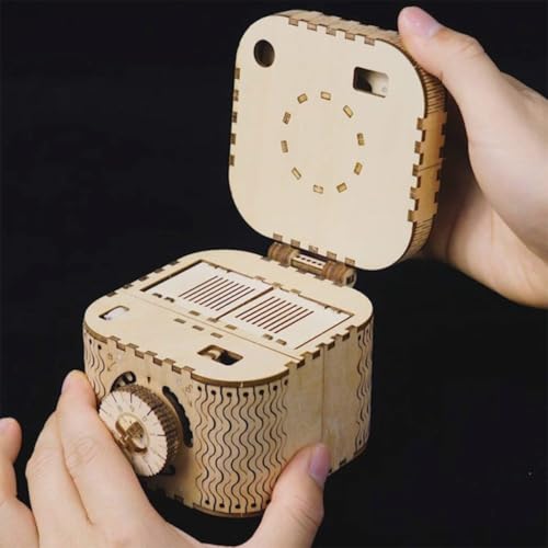 3D Wooden Puzzle Mechanical Treasure Box Model DIY Brain Teaser Projects for Adult Age 14+ Birthday Gift Educational Toys Wooden Puzzles for Adults