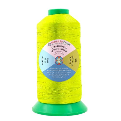 Size 138 420D T135 Lime Green Bonded Nylon Thread