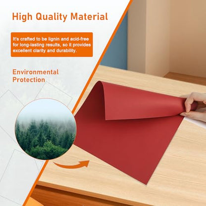 40 Sheets Dark Red Cardstock 8.5 x 11 Crafting Paper 75lb (40 Count)