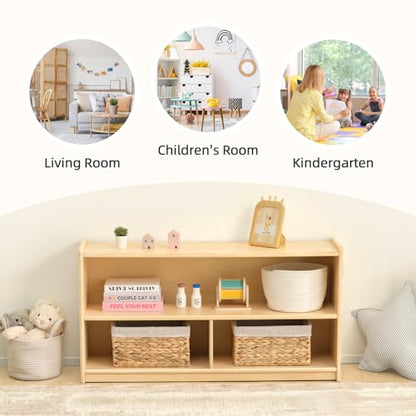 2 Shelf Montessori Shelf Toy Organizers and Storage for Kids