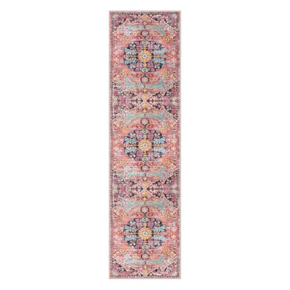 Reine Boho 2'8"x10' Washable Hallway Kitchen Runner Rugs with Rubber Backing