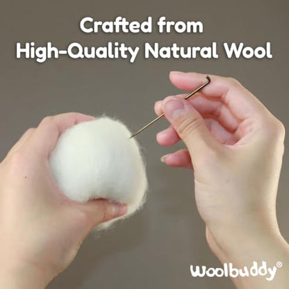 Wool Felt Balls 12 PCS for Needle Felting 3 Size