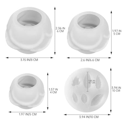 4 PCS Rose Candle Mold Silicone