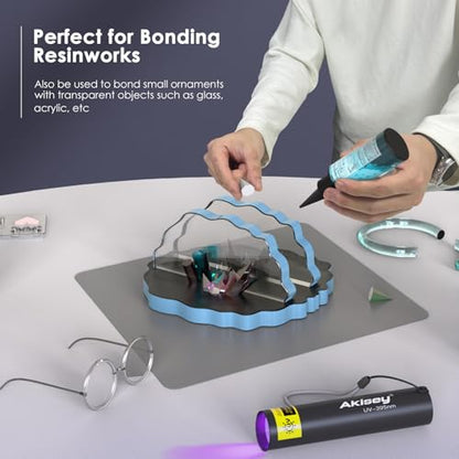 50g UV Resin Kit with Light for Bonding & Fast Curing in Seconds