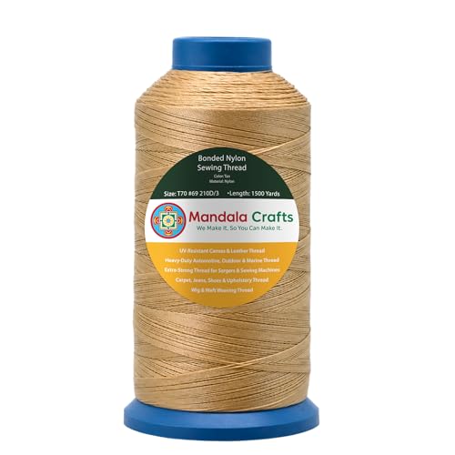 Size 69 210D T70 Tan Bonded Nylon Thread (4500 Foot)