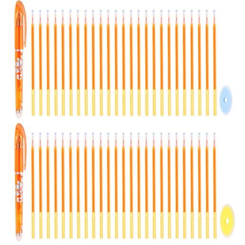 2Pcs Erasable Gel Pens with 50 Refills & 2 Erasers (52 Count)