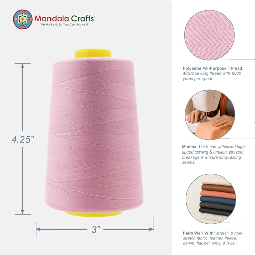 40S 2 Dusty Rose Polyester 4 Pack of Serger Threads Cones