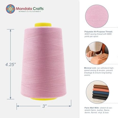 40S 2 Dusty Rose Polyester 4 Pack of Serger Threads Cones