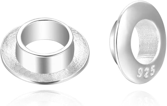 10pcs Adabele Authentic 925 Sterling Silver 9mm Bead Core Grommet Eyelet (Hole ID 4.5mm) for Beads with Inner Hole Diameter 6mm DIY Craft Jewelry Making SS186