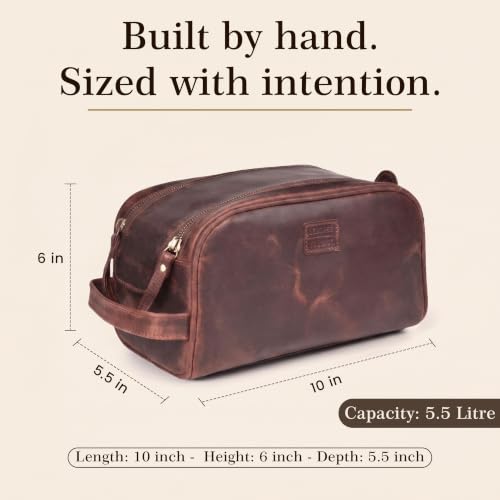 Leather Toiletry Bag for Men
