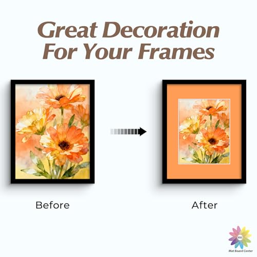 Mat Board Center 50 Pack 11x14 Picture Mat for 8x10 Photo Mixed Color
