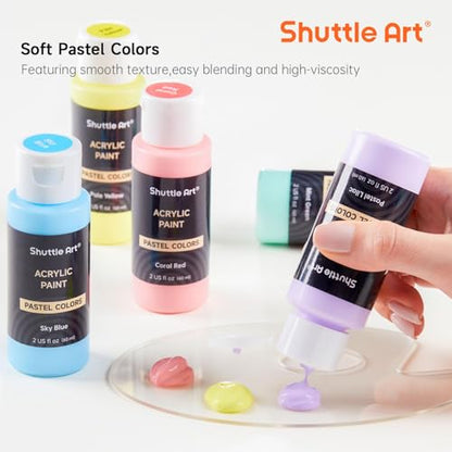 40 Pack Pastel Acrylic Paint Set (60 Fl Oz)