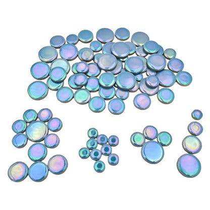 200g Iridescent Round Mosaic Tiles for Crafts Bulk